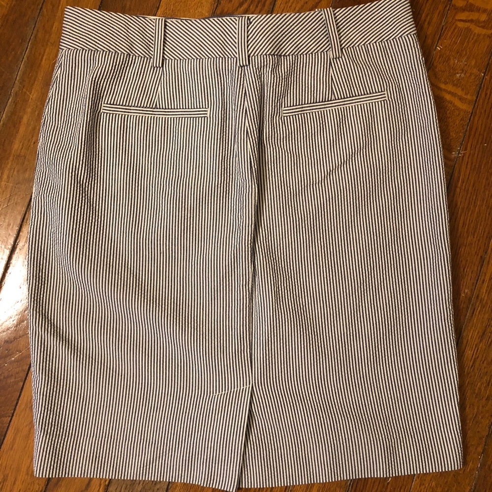 Nautical Talbots Seersucker Pencil Skirt